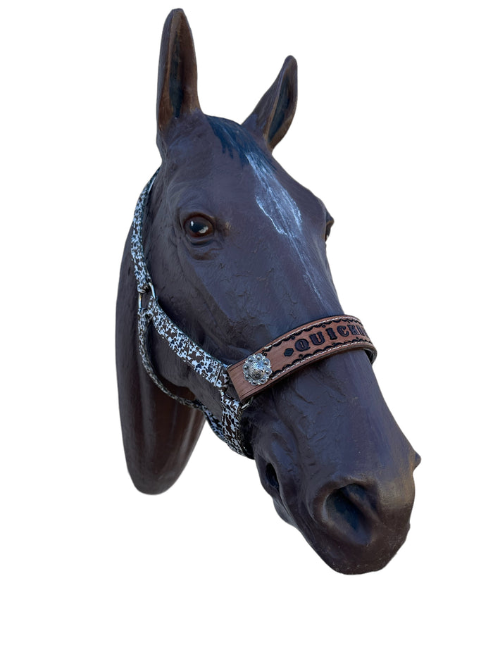 PERSONALIZED Cow print nylon horse halter