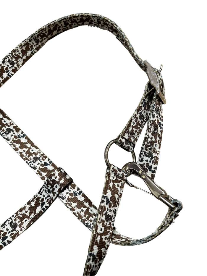 PERSONALIZED Cow print nylon horse halter