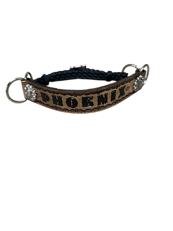 Personalized side pull hackamore  bitless attachment.... with black or brown chinstrap...all sizes