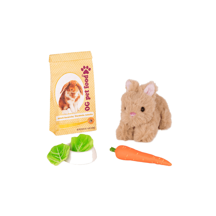 Bunny plushie playset