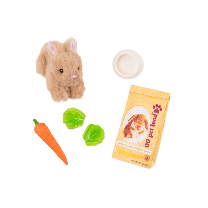 Bunny plushie playset