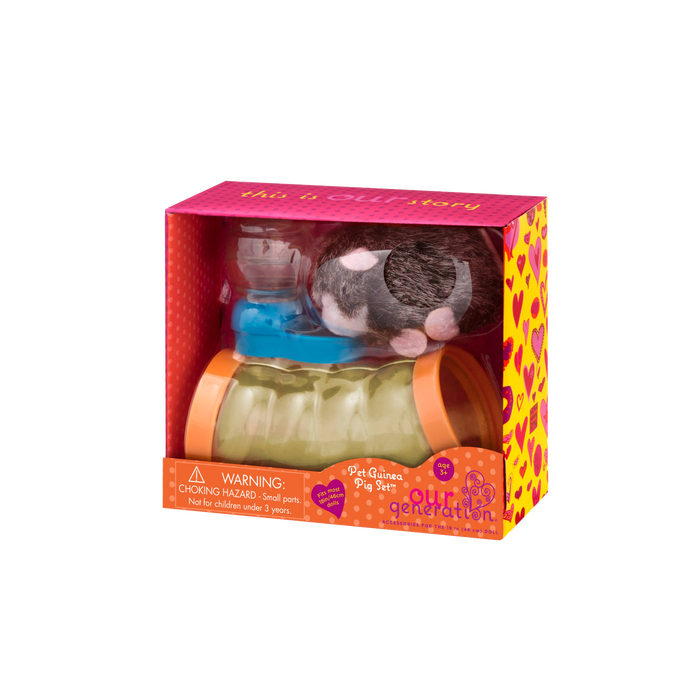 Guinea pig plushie playset