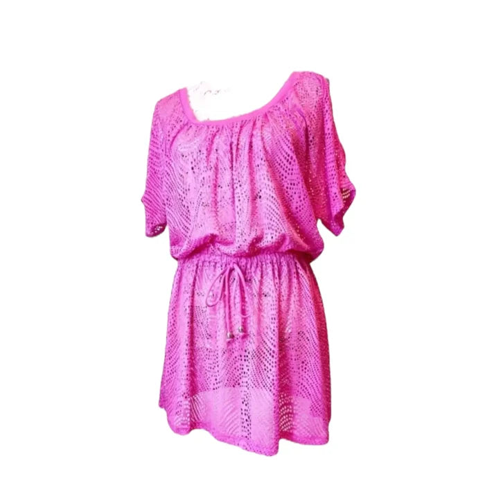 Pink Paradise Beach Coverup Caftan  - Wild Time Fashion
