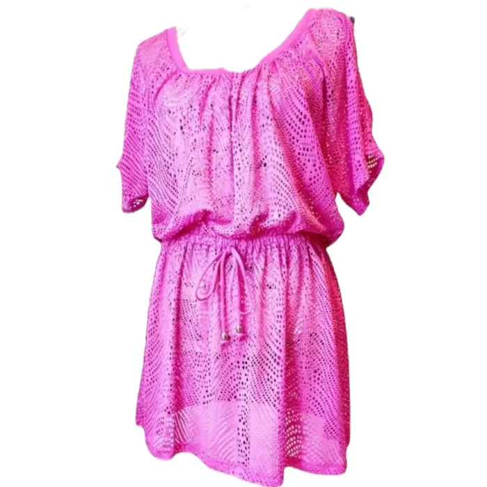 Pink Paradise Beach Coverup Caftan  - Wild Time Fashion
