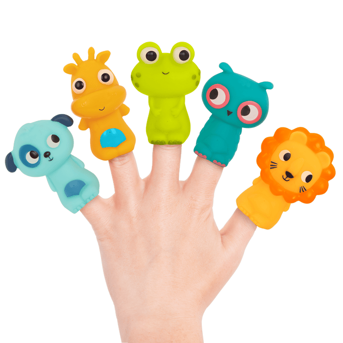 Animal finger puppets set for toddlers bath toy