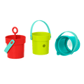 Colorful toy buckets.