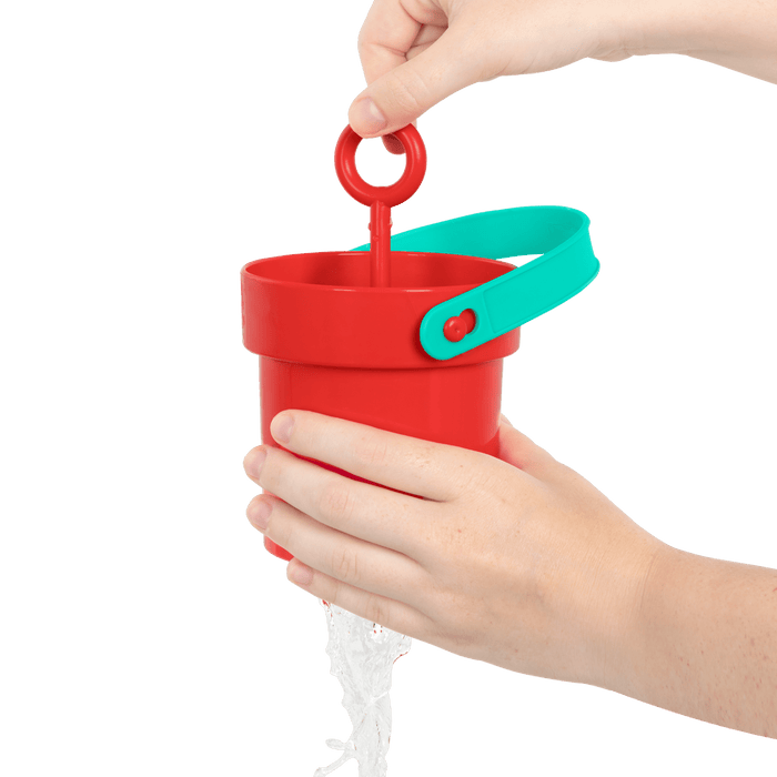 Colorful toy buckets.
