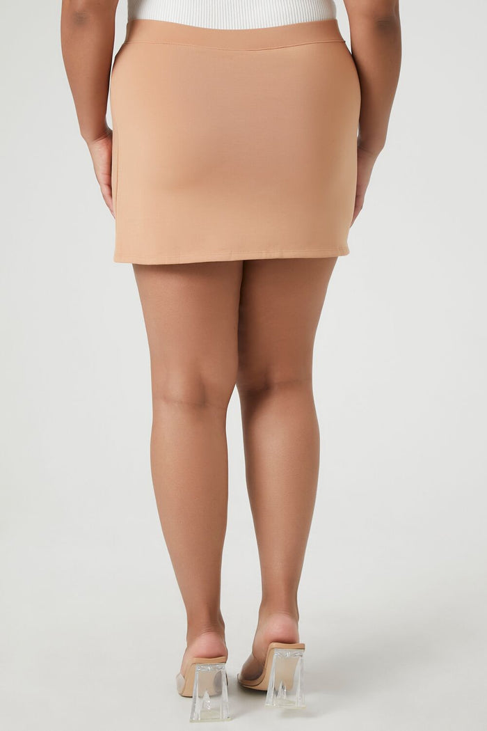 Plus Size Fitted Mini Skirt