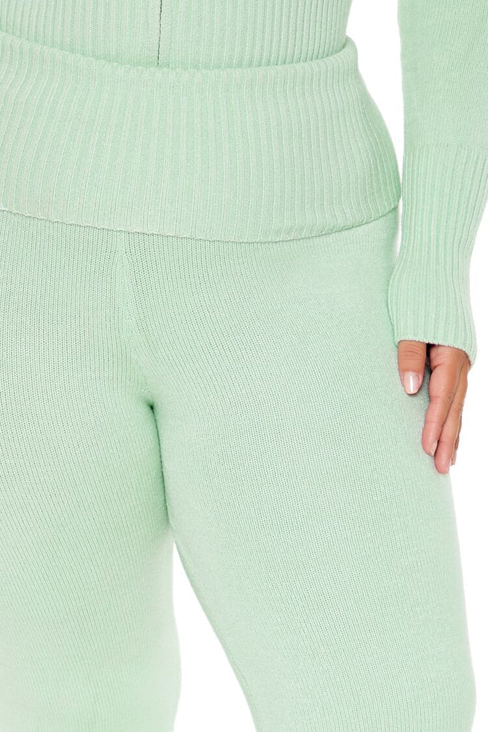 Plus Size Sweater-Knit Flare Pants