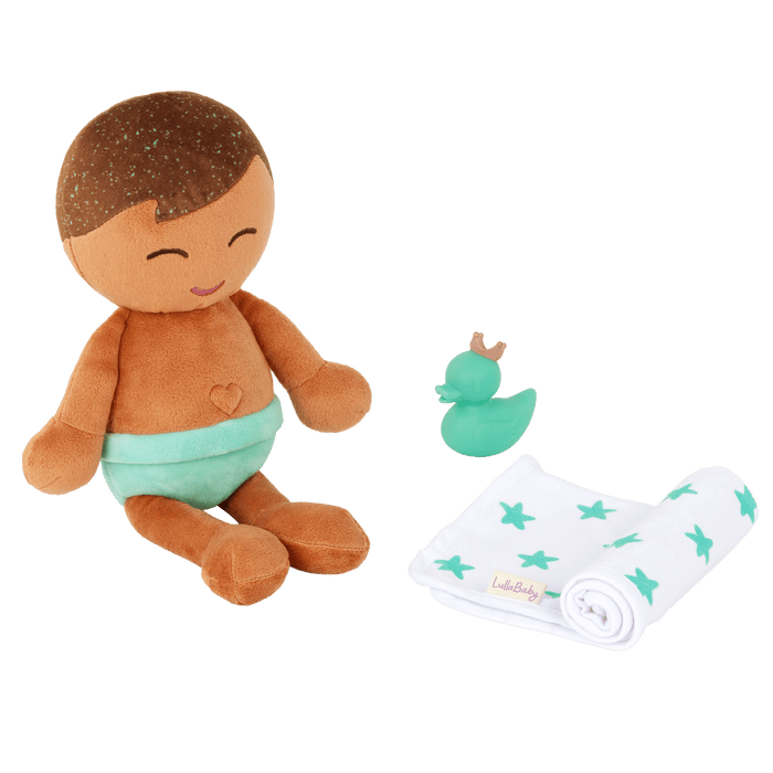 LullaBaby Boy Plush Bath Doll & Accessories