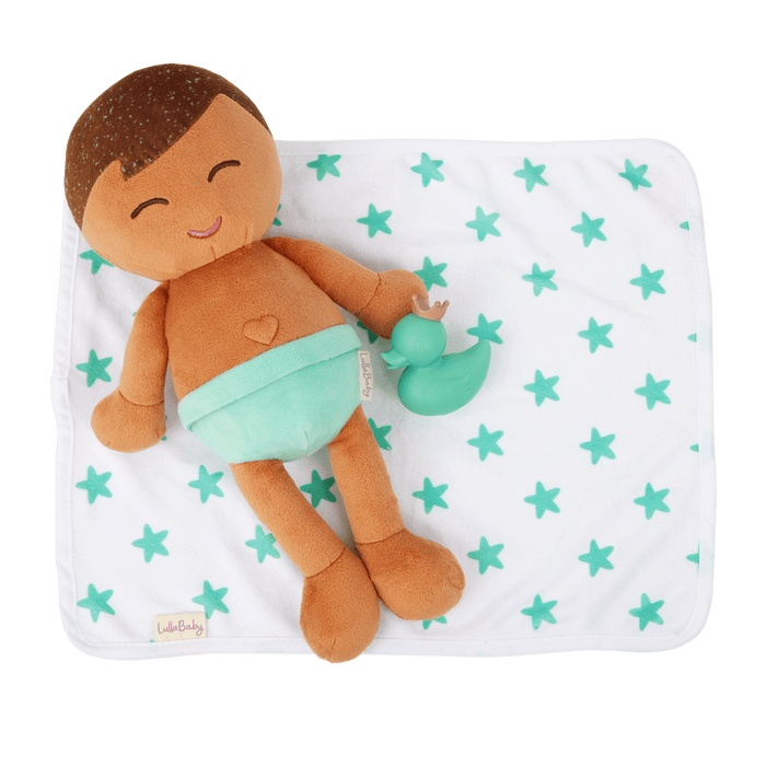 LullaBaby Boy Plush Bath Doll & Accessories