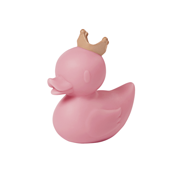 Plush Bath Doll - Medium Skin and Brown Hair - and a rubber ducky