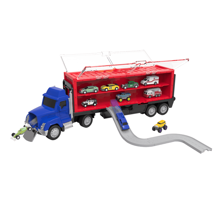 Pocket storage semi truck collection launcher car carrier