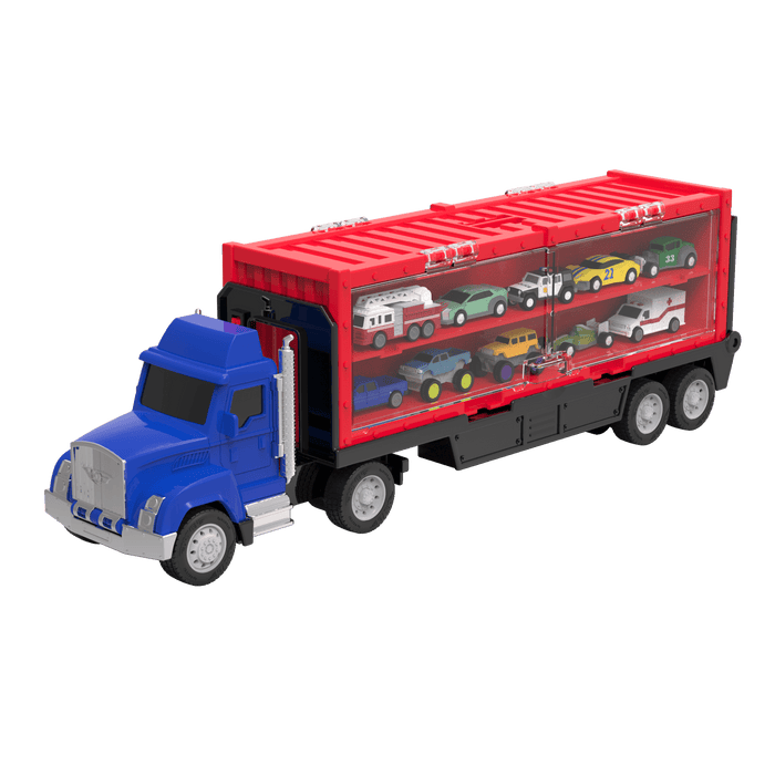 Pocket storage semi truck collection launcher car carrier