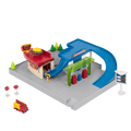 Mini Car Track Playset with Restaurant Drive Thru