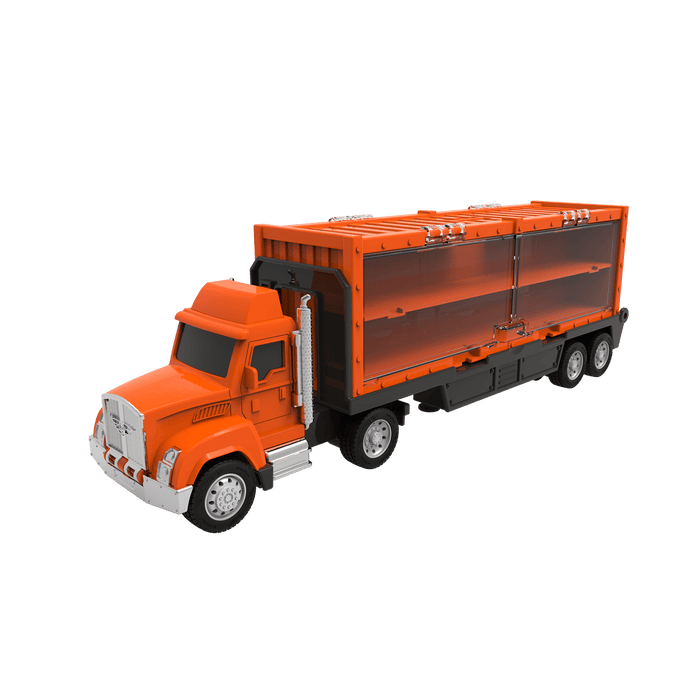 Mini Pocket Series Orange toy car carrier truck