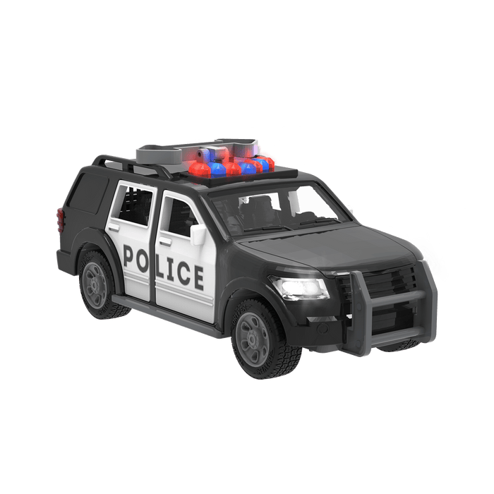 Toy police SUV with light-up arrow.