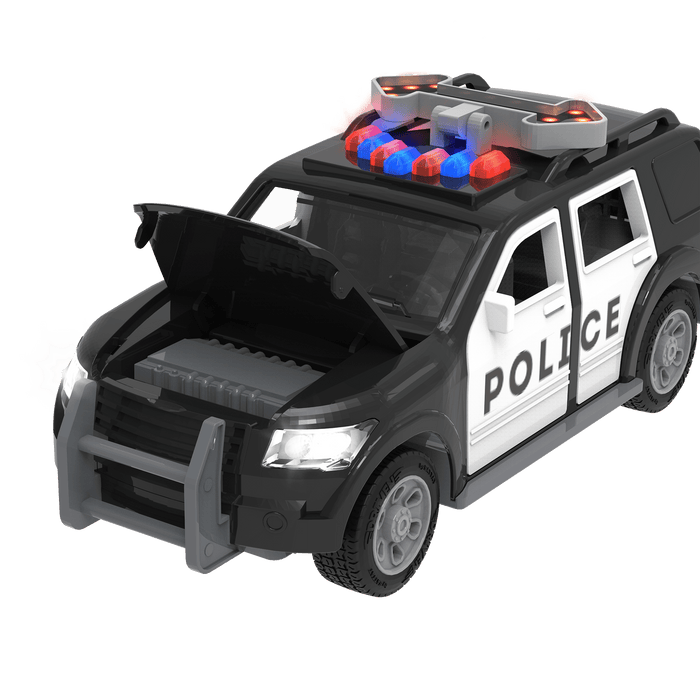 Toy police SUV with light-up arrow.