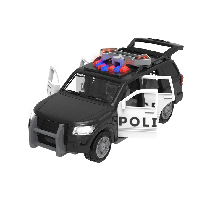Toy police SUV with light-up arrow.