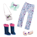 Butterfly and star-themed clothes for 14-inch doll