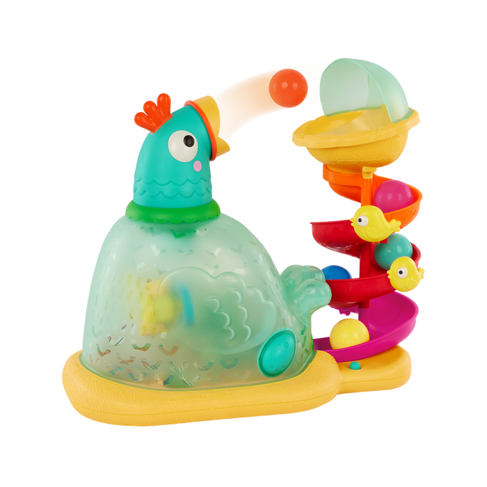 Pop-A-Doodle-Doo Toy with a popping ball