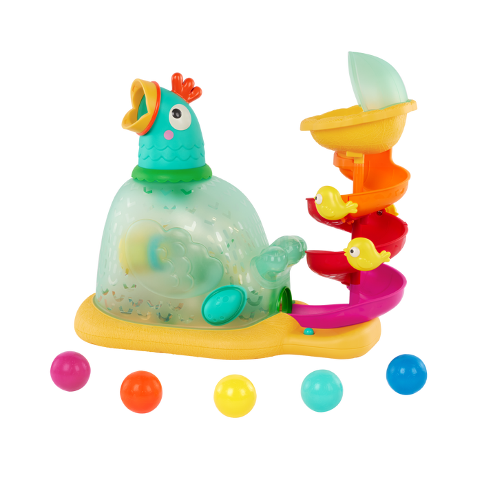 Pop-A-Doodle-Doo Toy with a popping ball