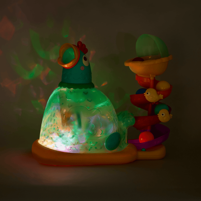 Pop-A-Doodle-Doo Toy with a popping ball