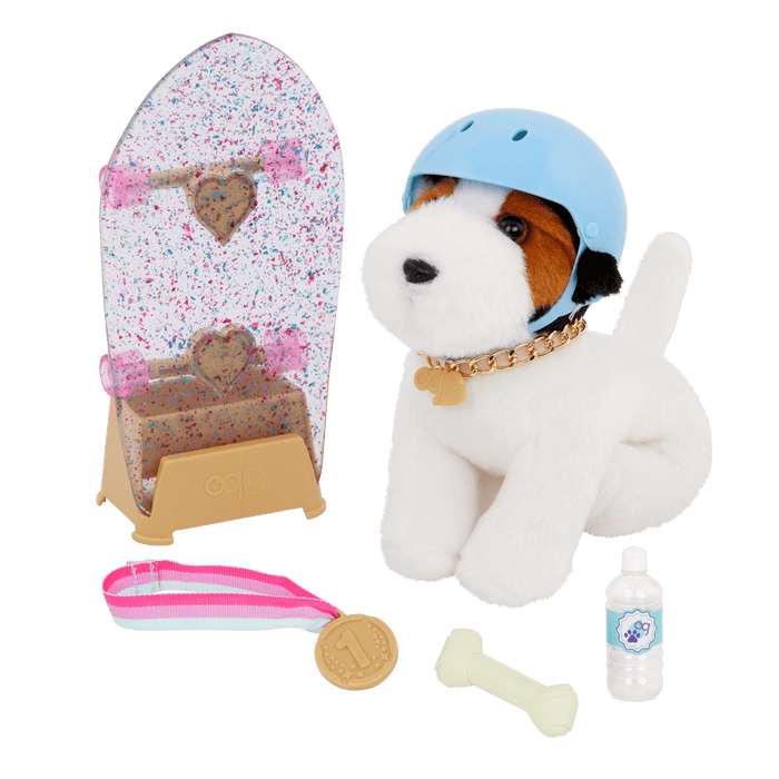 Our Generation Pro Skater Pup Posable Parson Russell Terrier