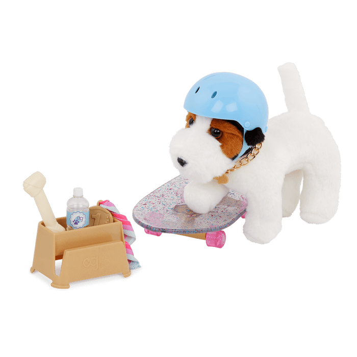 Our Generation Pro Skater Pup Posable Parson Russell Terrier