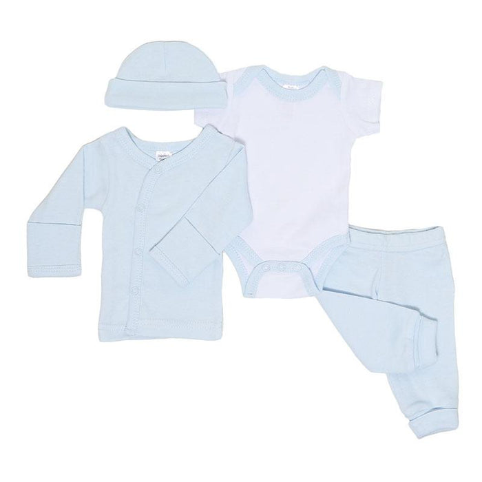 PREMATURE BOYS 4 PIECE GARMENT SET (Tiny Baby: 3.5kg : 50-55cm)  PR10-B - Kidswholesale.co.uk