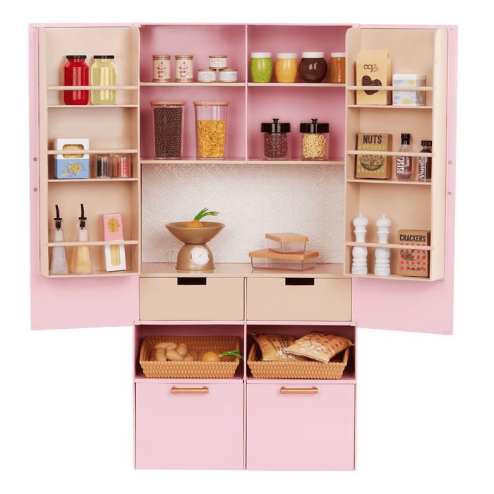 Our Generation Doll Kitchen Pantry Fully Stocked