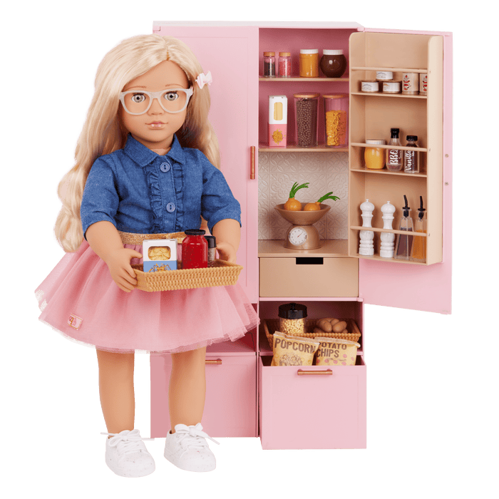 Our Generation Doll Kitchen Pantry Fully Stocked