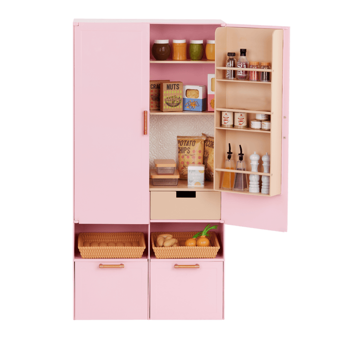 Our Generation Doll Kitchen Pantry Fully Stocked