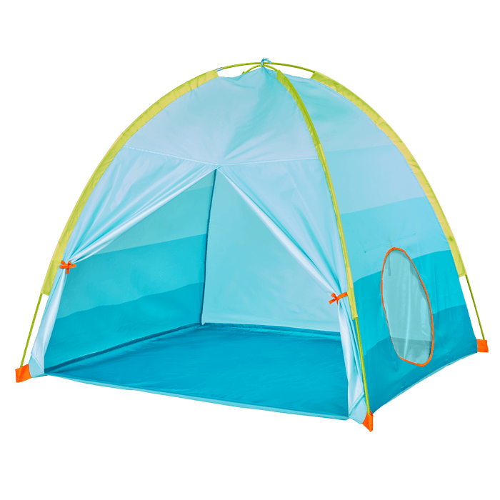 Outdoor tent with flashlight projector for kids
