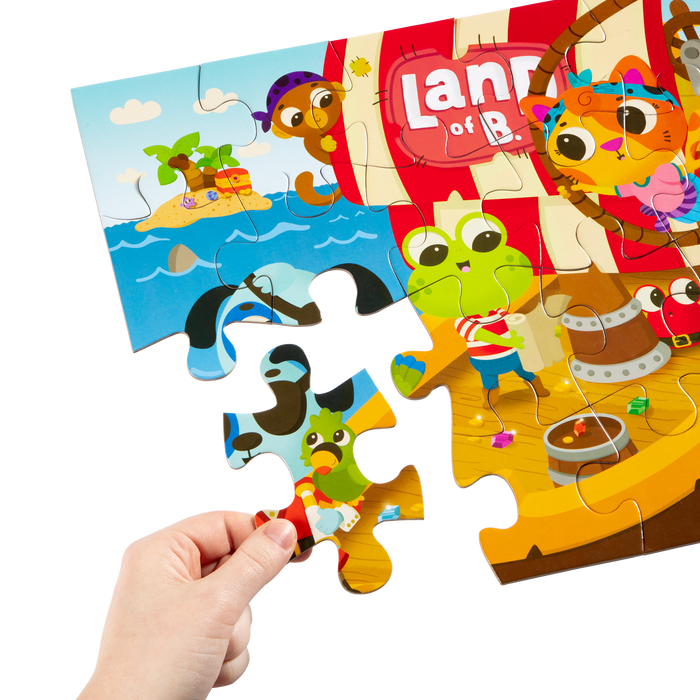 Three jigsaw puzzles.