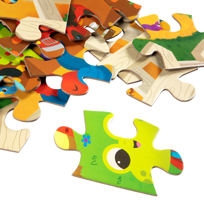 Three jigsaw puzzles.