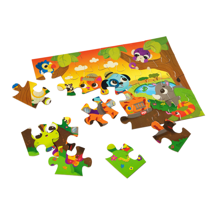 Three jigsaw puzzles.