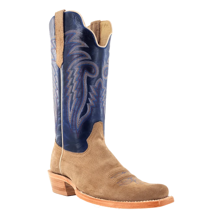 R. Watson Men's Narrow Square Toe Western Boot in Cafe Boar