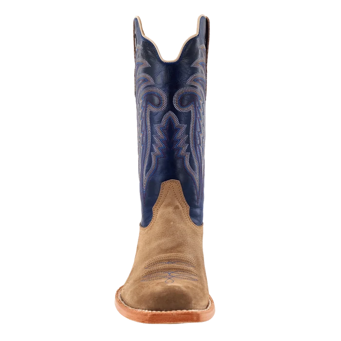 R. Watson Men's Narrow Square Toe Western Boot in Cafe Boar