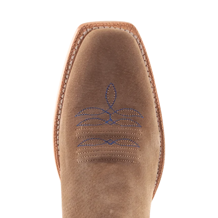 R. Watson Men's Narrow Square Toe Western Boot in Cafe Boar