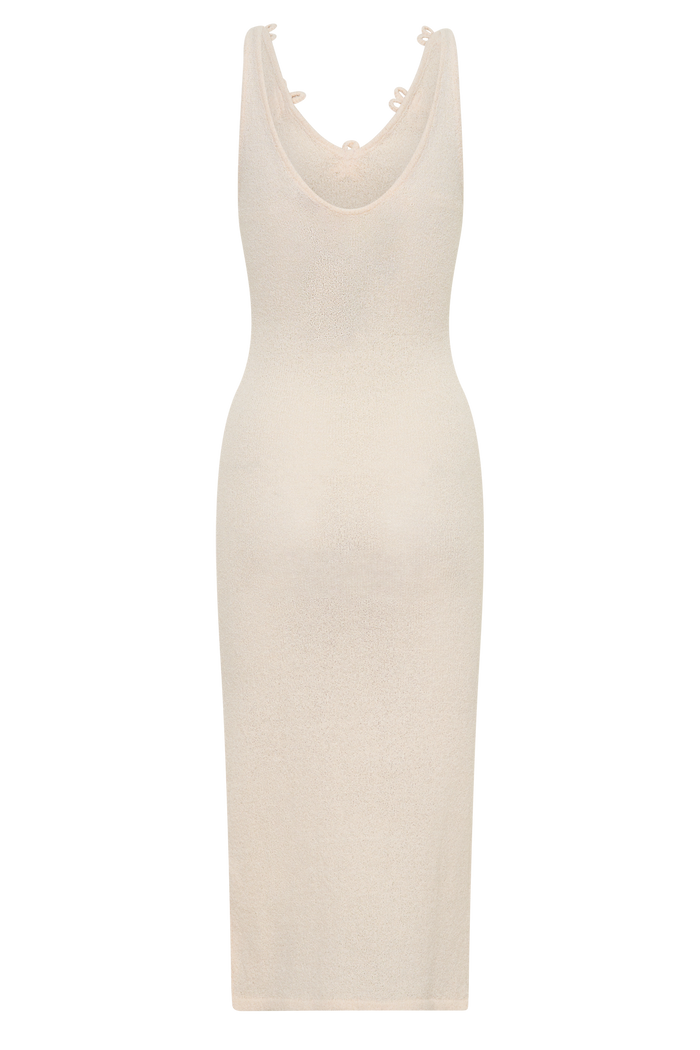 Rachael Knit Midi Dress - Nude