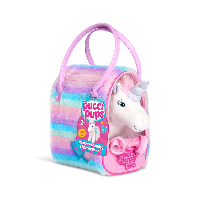 Rainbow Glam Bag & Sparkly Unicorn - Pucci Pups