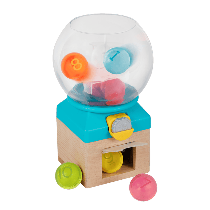 Gumball machine toy counting numbers and colors for kids