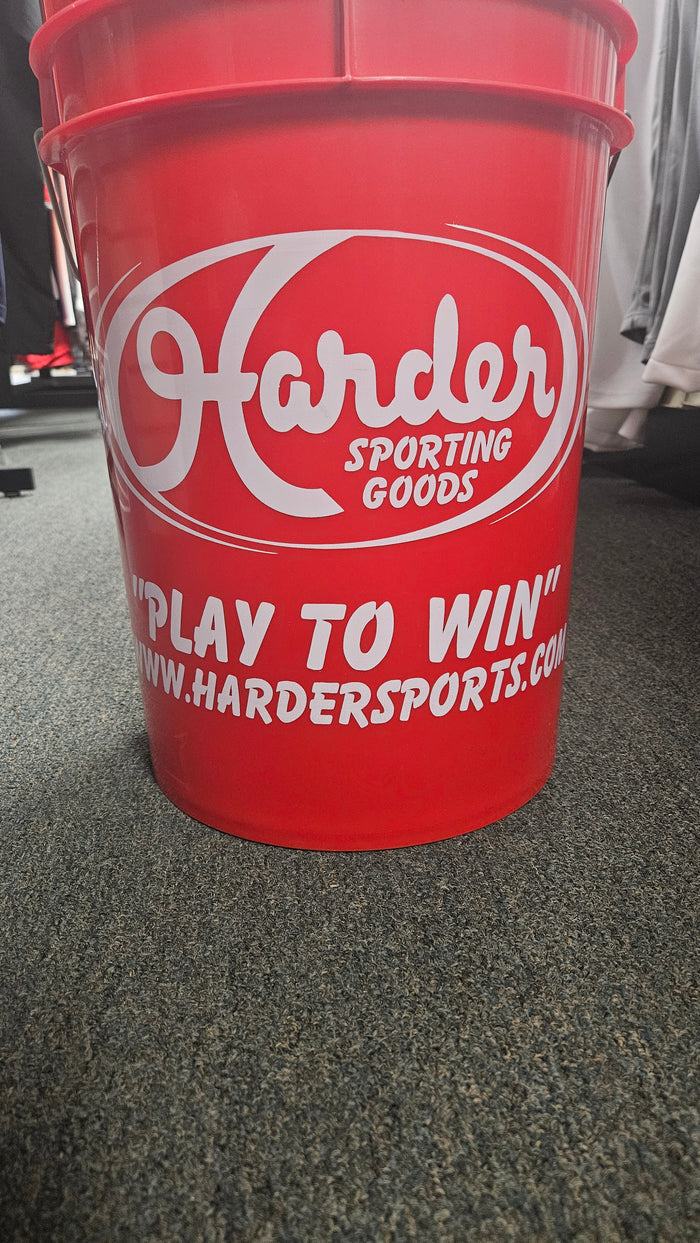 Rawlings 2023 "Harder's" Ball Bucket - Red