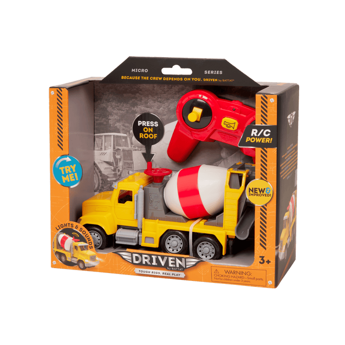 RC Cement Truck, 7 inches - DRIVEN by Battat