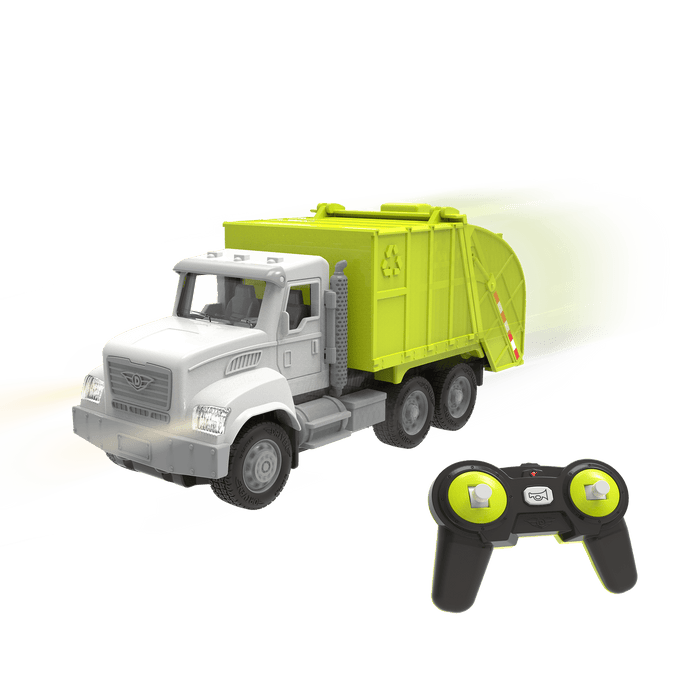 Green toy recycling truck with remote control