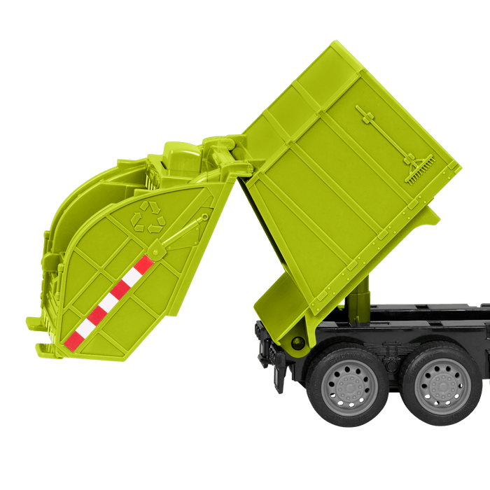 Green toy recycling truck with remote control