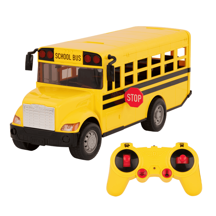 Large remote-control school bus.