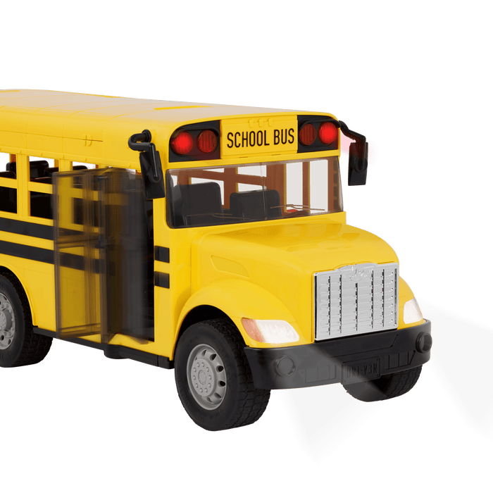 Large remote-control school bus.