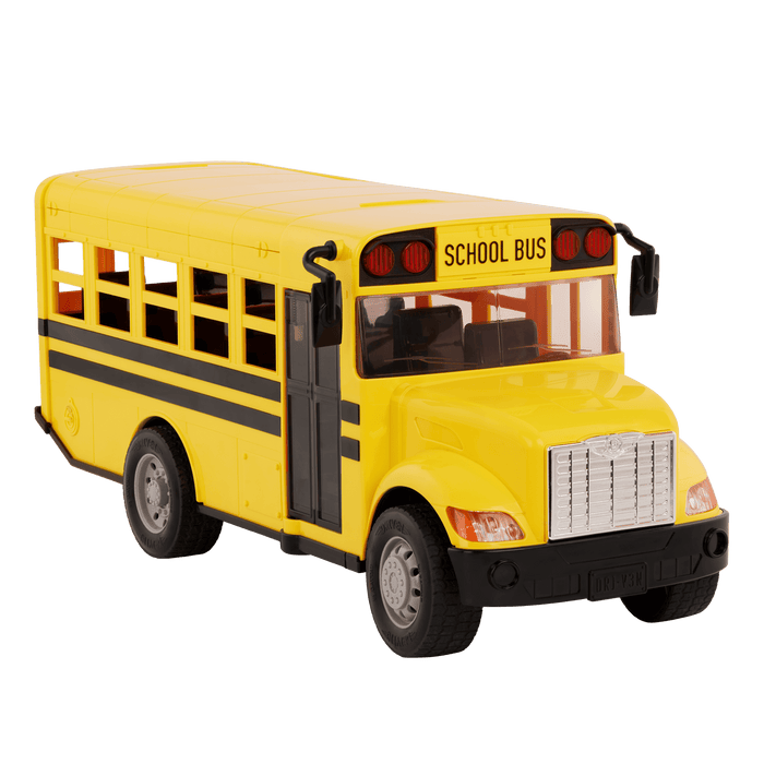 Large remote-control school bus.